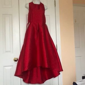 Speechless Big Girls Mikado Jeweled Pocket Hi-Lo Hem Dress - Size 16